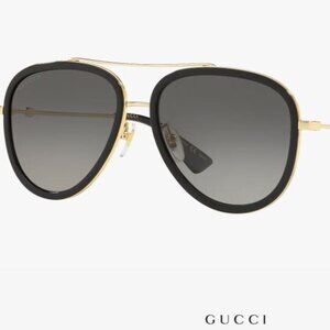 Gucci Women's Sunglasses | Black & Gold | Polarized | Style GG0062S-011